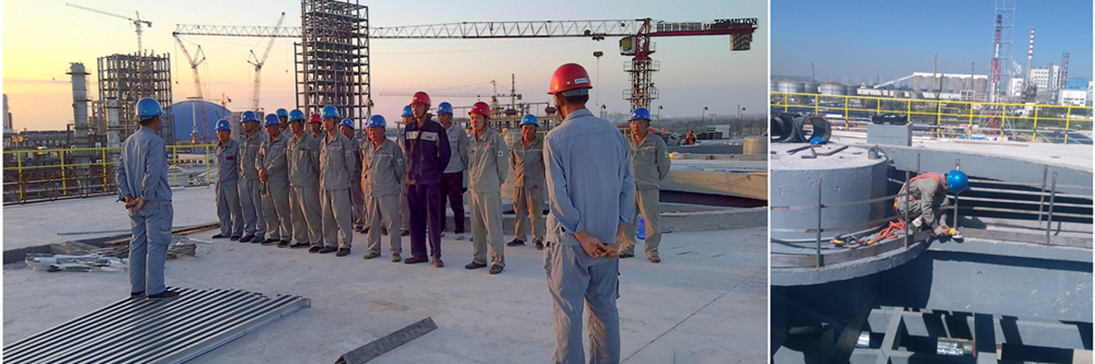 新能能源消霧節(jié)水冷卻塔工地——爭做安全生產(chǎn)的排頭兵